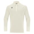 Hutton Shirt LS OFFWHT XL Teknisk langarmet poloskjorte